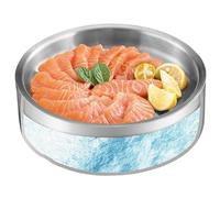 Dip Chiller Bowl - robusta in acciaio inossidabile | Insalata che serve conchiglia per servire all'aperto, utensili per l'intrattenimento all'aperto, di raffreddamento con