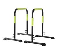 Dip Parallele Stazione for dip in palestra, barre parallele regolabili l'allenamento a casa(Green)