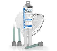 DIP Tools Adesivo rapido in poliuretano a 2 componenti da 25 g, con 3 ugelli per miscelazione, colla extra forte e ad asciugatura rapida, per metallo, riparazione plastica, resina epossidica (2 x 25