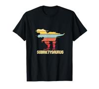 Dipendenza dall'alcol I T-Rex I Sobrietysaurus I Sobrietà Maglietta