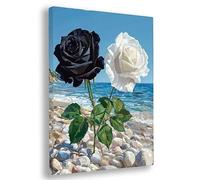 Dipingere con i Numeri Adulti, 30x40cm Dipingere con i Numeri Rosa Kit, DIY Kit di Pittura a Olio Dipinte a Mano per Adulti Principianti, Paint by Numbers per Decorazioni Parete, (Paesaggio), W-85