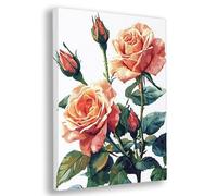 Dipingere con i Numeri Adulti, 30x40cm Dipingere con i Numeri Rosa Kit, DIY Kit di Pittura a Olio Dipinte a Mano per Adulti Principianti, DIY Paint by Numbers per Decorazioni Parete, (Fiore), A-40