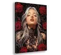 Dipingere con i Numeri Adulti, 50x70cm Dipingere con i Numeri Rosa Kit, DIY Kit di Pittura a Olio Dipinte a Mano per Adulti Principianti, DIY Paint by Numbers per Decorazioni Parete, (Gotico), Q-51