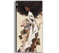 Dipingere con i Numeri Adulti Africa Dipingere con i Numeri Ragazza Motivo Design, Fai-da-Te Kit di Pittura Acrilica per Bambini Adulti Hobby Creativi per Home Room Decor Regalo 100x300cm-fu453u