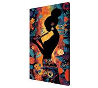 Dipingere con i Numeri Adulti Africa, Fai Da Te Paint by Numbers Ragazza Quadri da Dipingere Numerati con Telaio Pennelli e Acrilici, Hobby Creativi Adulti, Decorazioni Casa Regalo 45x70 cm, d434k