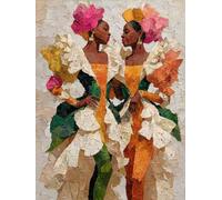 Dipingere con i Numeri Adulti Africa Paint by Numbers, Donna Dipingere con i Numeri Bambini, Passatempo per Adulti Principianti Kit Completo con Vernici, Decora la Casa 100x80 cm con Telaio Q-1340