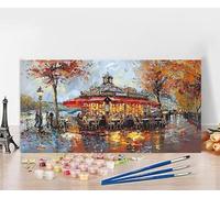 Dipingere Con I Numeri Adulti Albero Dipingere Con I Numeri Fiume Pittura Con I Numeri, Fai Da Te Kit Pittura Adulti Couleur Tela Paintings Retrò Kits per Decora la Casa Senza Cornice 70x140cm 7-Z357