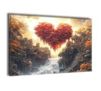 Dipingere con i Numeri Adulti Amore Autunno Paint by Numbers fai da te con Vernici e Pennelli, Kit Pittura a Olio Dipinte a Mano con Cornice, per Halloween Decorazioni Natalizie Casa 40x50cm J-j-887