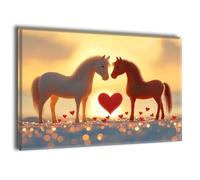 Dipingere con i Numeri Adulti Amore Cavallo Paint by Numbers fai da te con Vernici e Pennelli, Kit Pittura a Olio Dipinte a Mano con Cornice, per Halloween Decorazioni Natalizie Casa 50x65cm J-j-593