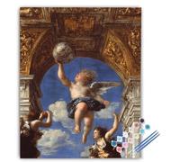 Dipingere con i Numeri Adulti Angelo, Dipingere con i Numeri Architettura, Kit di Pittura Acrilica Hobby Creativi Adulti con Vernici e Pennelli per Decorazioni Casa 40x50cm Senza Cornice IX-1527