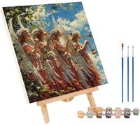 Dipingere con i Numeri Adulti Angelo, Fai Da Te Paint by Numbers Donna, Semplice Dipingere con i Numeri Con Vernici e Pennelli, Hobby Creativi Adulti, Decorazione Casa, Regalo Donna 40x50cm D-9874