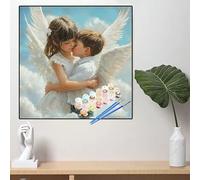 Dipingere con I Numeri Adulti Angelo Paint by Numbers Cartone Animato,Quadri da Dipingere Numerati Bambini Kit Pittura,Fai-da-Te Hobby Creativi Dipingere con I Numeri,Decorazione Regalo 50x50cm,YL824