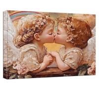 Dipingere con i Numeri Adulti Angelo Paint by Numbers Ragazza Quadro da Dipingere con Numeri Painting by Numbers Bambini Principianti con Vernici e 3 pennelli, Room Decor 40x50cm Senza Telaio,Model952