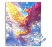 Dipingere con i Numeri Adulti Animale, Dipingere con i Numeri Nuvola, Kit di Pittura Acrilica Hobby Creativi Adulti Fai da Te con Vernici e Pennelli per Decorazioni Casa 40x50cm Senza Cornice IZ-687