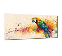 Dipingere con i Numeri Adulti Animale DIY Paint by Numbers Pappagallo Quadri da Dipingere Numerati con 3 Pennelli e Colori Acrilici, Hobby Creativi Adulti, Idee Regalo Bambini Donna, 20x40cm w0-75