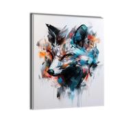 Dipingere con i Numeri Adulti Animale Lupo Paint by Numbers fai da te, 45x60cm Kit Pittura Acrilica con Telaio e Pennelli, Pittura Hobby Creativi Adulti, Decorazione Natalizia Halloween Casa J-j-1352