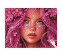 Dipingere con i Numeri Adulti Anime Paint by Numbers Fiori, Quadri da Dipingere Numerati Hobby Creativi Adulti Kit Pittura, Fai Da Te Colorare con I Numeri Regalo Donna Decorazioni Casa 70x50cm R-37