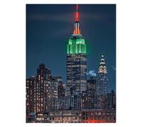 Dipingere con i Numeri Adulti Architettura Dipingere con i Numeri Bambini Edificio dell'Empire State Quadri Moderni Soggiorno, Hobby Creativi Adulti Paint by Numbers 135x100cm Canvas Painting LSJ-3234