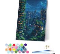Dipingere con i Numeri Adulti Architettura, Paint by Numbers Paesaggio, DIY Quadri da Dipingere numerati con Vernici e Pennelli, Hobby Creativi Adulti, Number Artist, Decorazione Casa 50x65cm P-4943