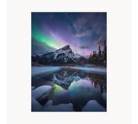Dipingere con i Numeri Adulti Aurora Dipingere con i Numeri Bambini Montagna di neve Fai da te Passatempo per Adulti Kit Pittura 70 x 50 cm, Tele Quadri Moderni Soggiorno per Regalo Donna FYH-8940