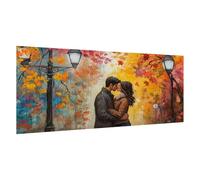 Dipingere con i Numeri Adulti Autunno, Fai Da Te Paint by Numbers Coppie Quadri da Dipingere Numerati con Telaio Pennelli e Acrilici, Hobby Creativi Adulti, Decorazioni Casa Regalo 60x120cm, d851k