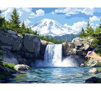 Dipingere con i Numeri Adulti Autunno Paint by Numbers Natura Hobby Creativi Adulti, DIY Tele da Dipingere con i Numeri Bambini Kit Painting by Numbers Kit Regalo Decorazioni Natalizie 80x60cm S-84