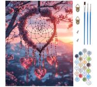 Dipingere con i Numeri Adulti Cacciatore sogni, fiori ciliegio Kit Dipingere con i Numeri, Fai-da-Te per Principianti Paint by Numbers con 3 Penne per Decorazioni Autunnali Casa Regalo 20x30cm D1-981