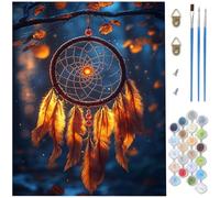 Dipingere con i Numeri Adulti Cacciatore sogni,rami Kit Dipingere con i Numeri,Fai-da-Te per Principianti Paint by Numbers con 3 Penne e Colori Acrilici per Decorazioni Autunnali Casa 30x40 cm D1-969