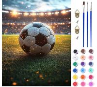 Dipingere con i Numeri Adulti Calcio, Paint by Numbers Parco Giochi, Fai da Te Dipingere con i Numeri Kit con Pennelli e Colori Acrilici, Hobby Creativi Adulti, Decorazioni Casa Regalo 90x120cm J-6405