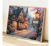 Dipingere con i Numeri Adulti Case Fiori Paint by Numbers Kit Fai da Te senza Telaio, Kit di Pittura Acrilica per Creativi Bambini con Pennelli, Natalizie Halloween Decorazioni Casa 110x80cm F-z-188