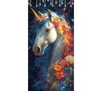 Dipingere con i Numeri Adulti Cavallo Paint by Numbers Crisantemo Quadri da Dipingere Numerati con Pennelli Pittura a Pigmento Acrilico Disegno, Senza Cornice, Decorazioni Autunnali 50X150cm P0-243