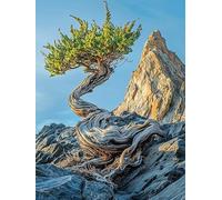 Dipingere con I Numeri Adulti, Cedri Paint By Numbers, Disegni da Colorare per Adulti, Dipingere Numerati, Kit Pittura con Vernici e Pennelli, Decora la Casa Regalo (Senza Cornice 60x80cm) Pietra U-4