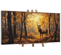 Dipingere con i Numeri Adulti cervi forestali, kit per Dipingere con i Numeri con Pennelli e Pigmento Acrilico Regalo per Donne Natale Compleanno Decorazione Della Casa - Senza Telaio 40x80 cm L-605