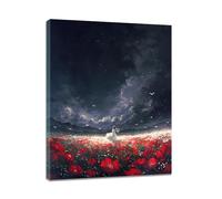 Dipingere con i Numeri Adulti Cielo stellato & Ragazza - Kit Paint by Numbers con Acrilici e 3 Pennelli, Quadri da Dipingere Numerati 50x60cm, Colorare con i Numeri per Adulti, Decorazioni Casa 2Y#546