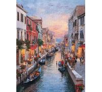 Dipingere con i Numeri Adulti Città dell' Acqua Venezia, Paint by Numbers Kit di Pittura acrilica Fai-da-Te per Bambini Principianti Facile su Tela Vernici Pennelli Decora 20x30cm Senza Cornice G880