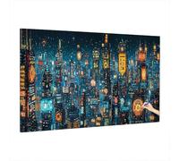 Dipingere con i Numeri Adulti Città, Kit di Paint by Numbers Paesaggi Quadri da Dipingere Numerati, Pittura Acrilica Kit Fai Da Te per Principianti, Hobby Creativi Adulti, Regalo Donna 180x80cm C-60