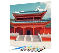 Dipingere Con i Numeri Adulti Città Proibita Dipingere Con i Numeri Architettura Paint by Numbers, DIY Kit Pittura Adulti Principianti Con Colori Acrilici e Pennelli 80x110cm/32x44inch (Model-1377)