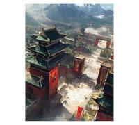 Dipingere con i Numeri Adulti Città, Tele per Dipingere con i Numeri Bambini Architettura Kit Pittura Adulti 30 x 40CM, Paint by Numbers, Quadri Moderni Soggiorno per Decorazioni Parete model-7974