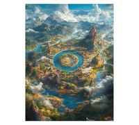 Dipingere con i Numeri Adulti Città, Tele per Dipingere con i Numeri Bambini Paesaggio Kit Pittura Adulti 30 x 40 cm Paint by Numbers, Quadri Moderni Soggiorno per Decorazioni Parete Regalo model-7578