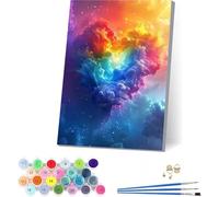 Dipingere con i Numeri Adulti Cloud, DIY Paint by Numbers Paesaggio, Dipingere con i Numeri con Vernici e Pennelli, Hobby Creativi Adulti, Number Artist, Decorazione Casa Regalo 100x130cm X-1443