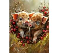 Dipingere Con I Numeri Adulti Cochon Paint by Numbers Fruit Pittura Con I Numeri, Fai Da Te Kit Pittura Adulti Couleur Tela Paintings Kits per Decora la Casa Regalo, Senza Cornice 70x100cm 2-1622
