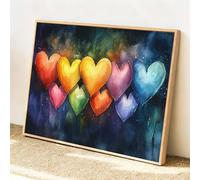 Dipingere con i Numeri Adulti Colore Amore Paint by Numbers Kit Fai da Te senza Telaio, Kit di Pittura Acrilica per Creativi Bambini con Pennelli, Natalizie Halloween Decorazioni Casa 70x50cm F-z-278