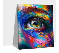 Dipingere con i Numeri Adulti Colore, Dipingere con i Numeri Occhio Paint by Numbers DIY Kit con Tela Acrilica Vernici e Pennelli, Donna Hobby Creativi, Decorazioni Casa 40x50cm Senza Cornice (Y#B)68