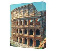 Dipingere Con i Numeri Adulti Colosseo Paint by Numbers Adulti Kits, DIY Dipingere con i Numeri Bambini architettura, 30x40cm Senza Cornice Kit per Pittura per Principianti, Decorazione casa G-188