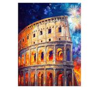 Dipingere con i Numeri Adulti Colosseo, Quadri da Dipingere Numerati Roma Kit Pittura con Colori Acrilici Pennello Pittura e Canvas 80 x 60CM, Paint by Numbers per Quadri Decorazioni Parete model-0688