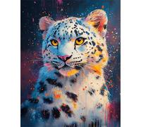 Dipingere con i Numeri Adulti con Cornice, Paint by Numbers Sogno Quadri da Dipingere Numerati Leopardo, Tela Antipiega 100x135cm, Kit Pittura Adulti e Principianti con Vernici e Pennelli yt-139