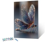 Dipingere con i Numeri Adulti con Telaio Animale, Ala Paint by Numbers Kit, DIY Dipingere con i Numeri con Pennelli e Vernice Acrilica, Passatempo per Adulti, Decorazioni Primaverili, 90x110cm F-1564