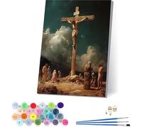 Dipingere con i Numeri Adulti con Telaio Dio, Dipingere con i Numeri Adulti Nuvola, DIY Paint by Numbers con 3 Pennelli e Vernice Acrilica, per Decorazioni Casa, Regalo Donna 100x135cm 1-4654