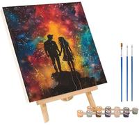 Dipingere con i Numeri Adulti Coppie, Fai Da Te Paint by Numbers Romantico, Dipingere con i Numeri Con Vernici e Pennelli, Hobby Creativi Adulti, Decorazione Casa, Regalo Donna 70x95cm M-1677