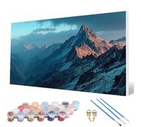 Dipingere con i Numeri Adulti, Dipingere con i Numeri Paesaggio Paint by Numbers Montagne Kit Pittura Adulti con 3 Pennelli e Colori Acrilici per Decorazioni Parete, Regalo Donna 80x160cm -hcw2507MY